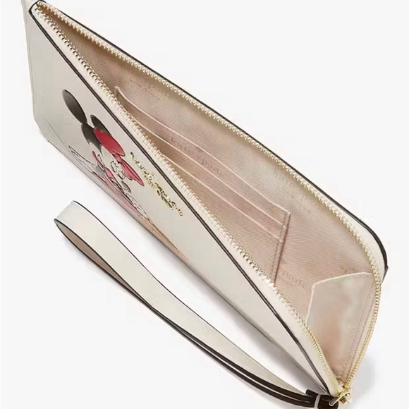 NWT Disney X Kate Spade New York Minnie Medium L-Zip Wristlet - Picture 4 of 5